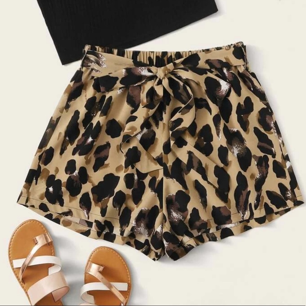 Shein cheetah shorts